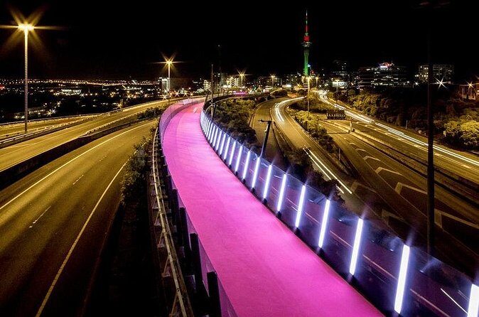 The City Lights: a unique electric bike tour of Auckland by night! - Wynyard Quarter, Silo Park, and the Harbour Bridge effect