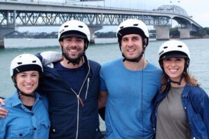 The Classic: our most popular electric bike tour of Auckland's Highlights - E-bike training, helmets, and the headset that changes everything